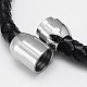 Плетеные браслеты шнур кожаный BJEW-I199-05-3