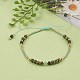 Bracelets de perles de nylon tressés réglables BJEW-JB05504-01-4