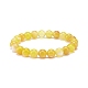 Bracelet extensible à perles rondes en agate naturelle BJEW-JB08396-4