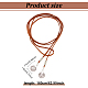 Anattasoul 3 шт. 3 цвета шерстяной шнур лариат ожерелья комплект NJEW-AN0001-27-2