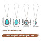 Tibetan Style Alloy with Synthetic Turquoise Wine Glass Charms AJEW-AB00023-2