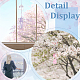 Benecreat 3 個日本風鈴ピンクブルーライトパープルフラワー風鈴手作りガラスペンダント結婚式フェスティバルギフト  庭の窓の屋外または屋内の家の装飾 DJEW-BC0001-13-7
