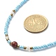 Dyed Natural Agate & Red Jasper & Seed Beaded Necklace NJEW-JN04349-5