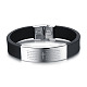 Fashion Cross Scripture Stainless Steel Bracelets BJEW-N0001-121-1