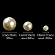 Perle d'imitation en plastique ABS haute brillance OACR-YW0001-45-4