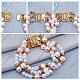 SUNNYCLUE 1 Box 6 Sets 2 Colors Necklace Layering Clasps Layered Necklace Clasp Rhinestone Filigree Clasps Necklace Connectors for Multiple Necklaces Jewellry Making Women DIY Stackable Chains Crafts KK-SC0002-98-4