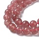 Chapelets de perles aux fraises en quartz naturel G-R435-03-A01-4