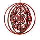 Símbolo de meditación de madera natural colgante decoraciones HJEW-WH0014-39A-4