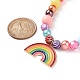 Ensembles de bracelets et colliers à thème arc-en-ciel pour enfants SJEW-JS01266-10