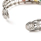 Bracelet manchette ouvert en perles rondes avec pierres précieuses mélangées naturelles BJEW-F459-01M-4