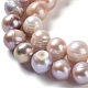 Hebras de perlas de agua dulce cultivadas naturales PEAR-E019-19-3