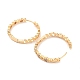 Brass with Cubic Zirconia Hoop Earrings EJEW-G363-14KCG-2