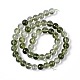 K9 filo di perle di quarzo lodolite verde imitazione vetro/quarzo da giardino GLAA-G086-02A-3
