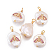 Colgantes naturales de perlas cultivadas de agua dulce PEAR-L027-61-2