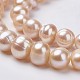 Fili di perle di perle d'acqua dolce coltivate naturali PEAR-D187-03-3