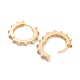 Brass with Cubic Zirconia Hoop Earrings EJEW-G363-09KCG-2
