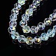 Electroplate Transparent Glass Beads Strands EGLA-N002-18A-B01-5