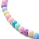 Цветочные непрозрачные акриловые эластичные детские ожерелья NJEW-JN03973-8