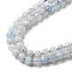 Chapelets de perles en aigue-marine naturelle G-E411-19E-4mm-3