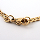 Vacuum Plating 201 Stainless Steel Curb Chains  Necklaces NJEW-R063-39G-3