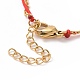 Gold Plated 304 Stainless Steel Heart Link Bracelet with Glass Beads Charms for Women STAS-E154-05G-02-4