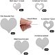 AHANDMAKER Heart Shaped Mirror Wall Stickers AJEW-GA0001-18-2