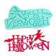Diy hexe mit wort happy halloween lebensmittelqualität silikonformen DIY-G057-A01-1