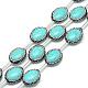 Perles de strass turquoise synthétique G-Q488-02-1