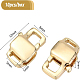 BENECREAT 10pcs 18K Gold Plated Brass Lobster Claw Clasps Rectangle Trigger Holders for DIY Crafts Jewelry Making KK-BC0004-71-2