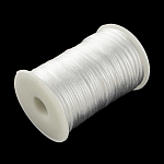 Cordons polyester, blanc, 2mm, environ 98.42 yards (90 m)/rouleau
