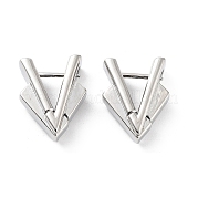 Серьги-кольца из латуни с треугольным покрытием для женщин KK-Z038-19P