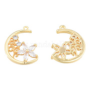Латунные микропаве прозрачные подвески с фианитом KK-N231-384