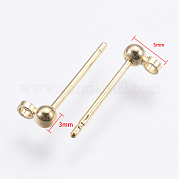 Латунные серьги KK-G333-09G-NF