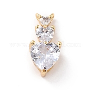 Кулоны из экологически чистой латуни с прозрачным фианитом ZIRC-C027-02G-RS