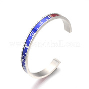 304 Stainless Steel Cuff Bangles BJEW-Q684-11A