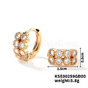 Серьги геометрической формы с микроинкрустацией бриллиантами LT0896-1