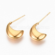 Brass Half Hoop Earrings KK-R117-035G-NF