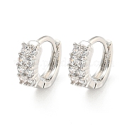 Серьга-кольцо из латуни с микропаве EJEW-C102-16P