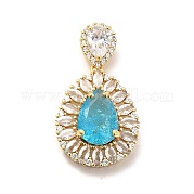 Латунные подвески с фианитами KK-I695-065G-02