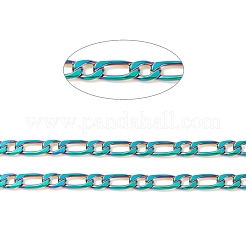 Placcatura ionica (ip) catene madre-figlio in acciaio inossidabile 304 color arcobaleno&nbsp;CHS-K001-84M
