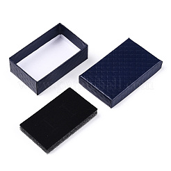 Boîtes à bijoux en carton texturé en losange&nbsp;LS-CBOX-T006-02B