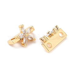 Messing Micro Pave klare Zirkonia Folie Charms&nbsp;KK-P239-15G