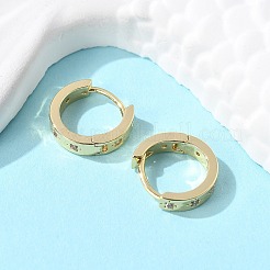 Klare kubische Zirkonia-Sterncreolen&nbsp;EJEW-K093-22G