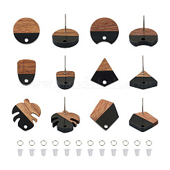 Kit de fabrication de boucles d'oreilles bicolores à faire soi-même&nbsp;DIY-BY0001-39