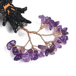 Tema halloween schegge di ametista naturale decorazioni albero della vita&nbsp;DJEW-B013-02H
