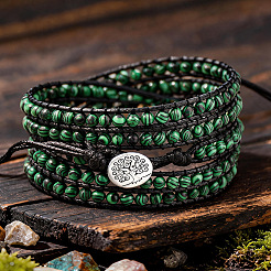 Verstellbare Wickelarmbänder aus einer Legierung mit Baum des Lebens&nbsp;WGFA9D3-01