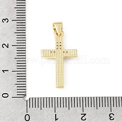 Ciondoli pasquali in ottone con micro pavé di zirconi cubici trasparenti&nbsp;KK-E799-05F-G