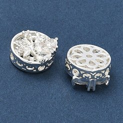 Messing Micro Pave klare Zirkonia Perlen&nbsp;CU-CBAB0CF-06S