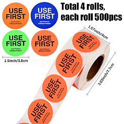 4 Rolle 4 Farben Papier-Klebeetikettenaufkleber&nbsp;STIC-SP0001-12