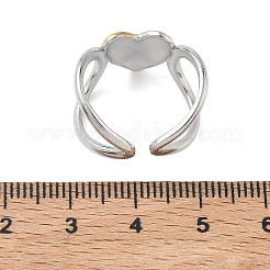 Offene Manschettenringe aus Edelstahl 304 für Damen&nbsp;RJEW-F208-03GP-05